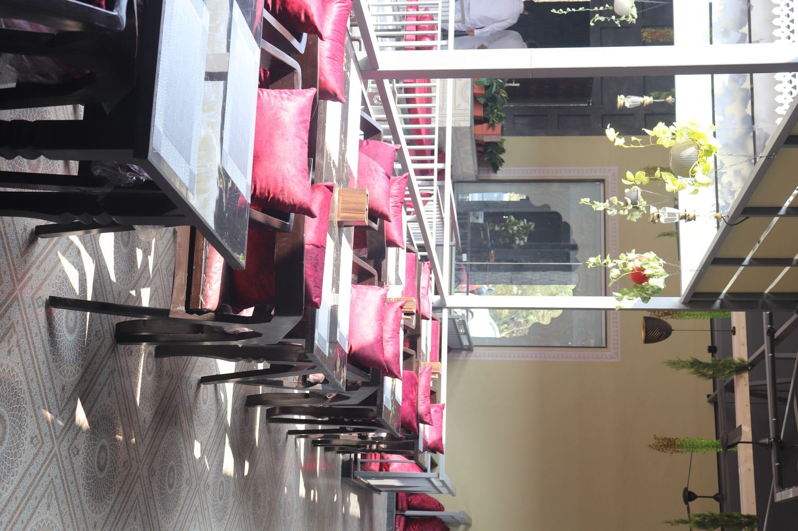 Premium vegetarian restaurant interior